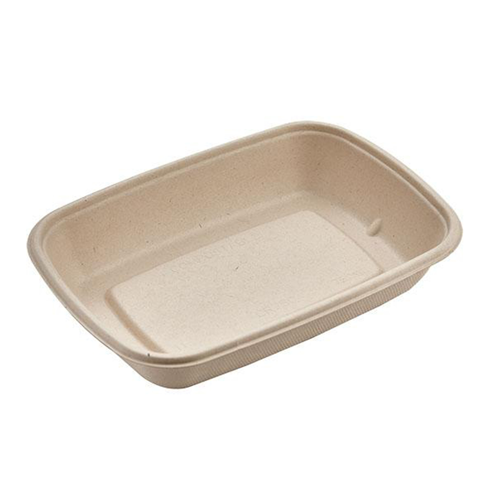 New Products 750ML Rectangular Bagasse Packing box Compostable PFAS-Free Sugarcane Tableware For Party - SINCERE